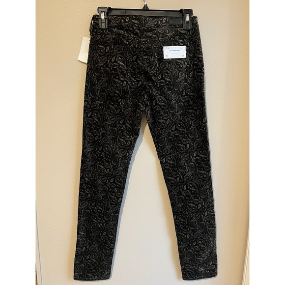 AG Adriano Goldschmied Women's The Prima Ankle Paisley Velvet Pant Size 25R - Picture 3 of 7